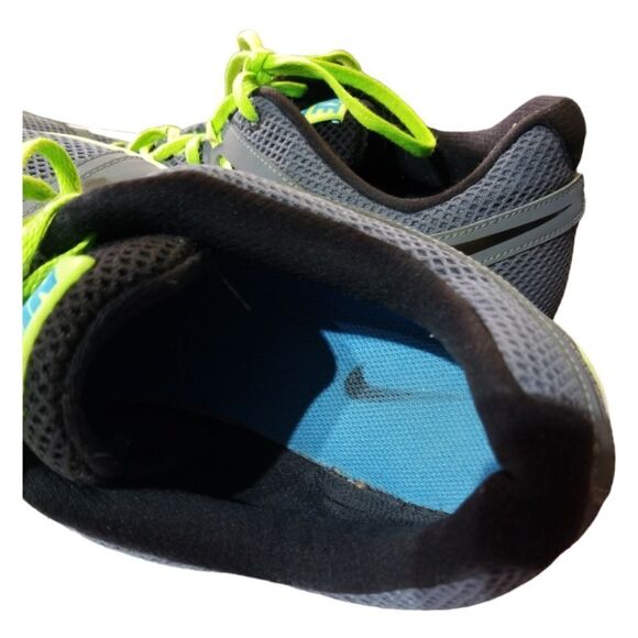 Nike Dual Fusion Lite Gray with Neon Green Detaim Men's Running Shoe Sz 12 - Picture 8 of 11